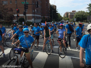 Hundreds participated in the bike ride around Washington, DC.