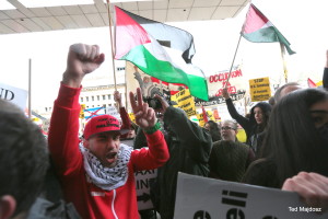 Palestinian demonstrators object to AIPAC./Photo by Ted Majdosz