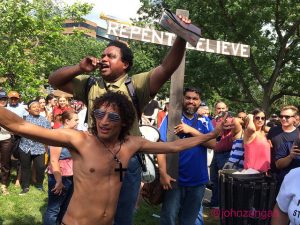 Dancer Qween Amor mocks DC Evangelicals/ Photo by John Zangas