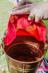 A copper vessel contains headwaters of the Potomac River./Photo by Anne Meador